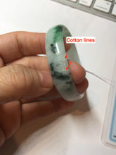 Load image into Gallery viewer, 50.9mm 100% natural type A sunny green light green Mountains Unfold in Succession(两岸青山次第出) green jadeite bangle PB270-1031