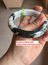 Load image into Gallery viewer, 57.8mm certified 100% natural light green/purple jadeite jade bangle F110-6206