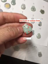 Load image into Gallery viewer, 100% Natural light green/white/purple Jadeite Jade money bag bead pendant group F153