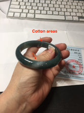 Load image into Gallery viewer, 59.8mm Certified Type A 100% Natural dark green/blue/gray/black Guatemala Jadeite bangle PJ148-1482