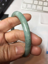 Load image into Gallery viewer, 59.5mm Certified Type A 100% Natural light green round cut jadeite Jade bangle PB257-3256