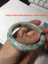 Load image into Gallery viewer, 58mm Certified Type A 100% Natural white/light purple/sunny green Jadeite Jade bangle BM65-5076