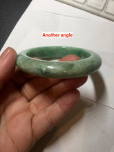 Load image into Gallery viewer, 54.8mm Certified Type A 100% Natural sunny green gray Jadeite Jade bangle PA120-9887
