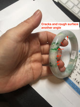 Load image into Gallery viewer, 60.2mm certified Type A 100% Natural light green sunny green light purple Jadeite Jade bangle BK139-5281
