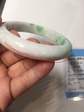 Load image into Gallery viewer, 60.6mm certified 100% Natural sunny green/white/purple/brown Jadeite Jade bangle AZ165-4034