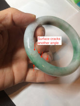 Load image into Gallery viewer, 55.8mm certified 100% natural Type A sunny green/white/red jadeite jade bangle BF80-4482
