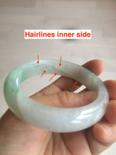 Load image into Gallery viewer, 55.6mm Certified type A 100% Natural icy watery light green Jadeite bangle AY24-1699