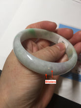 Load image into Gallery viewer, 57mm certified 100% natural sunny green/purple/yellow/white(FU LU SHOU) jadeite jade bangle AS85-7082