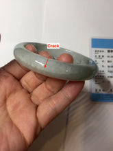 Load image into Gallery viewer, 59.2mm certified Type A 100% Natural light green gray Jadeite Jade bangle PB289-3359