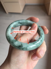 Load image into Gallery viewer, 56mm certified Type A 100% Natural dark green gray Jadeite Jade bangle BS112-6647