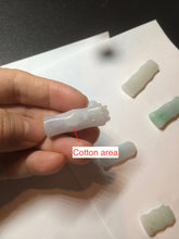 Load image into Gallery viewer, 100% Natural type A green/white/purple Jadeite Jade bamboo pendant group AC81