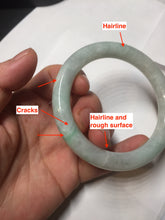 Load image into Gallery viewer, 55mm certified 100% natural type A sunny green/light green round cut jadeite jade bangle BK118-9816