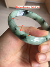 Load image into Gallery viewer, 56.5mm Certified Type A 100% Natural suny green dark green Jadeite Jade bangle BP33-8236