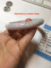 Load image into Gallery viewer, 60mm certified Type A 100% Natural light green purple Jadeite Jade bangle PC97-8466