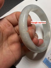 Load image into Gallery viewer, 59.5mm Certified Type A 100% Natural icy watery light green blue Jadeite Jade bangle BN68-2596