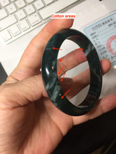Load image into Gallery viewer, 57.5mm Certified Type A 100% Natural dark green/blue/gray/black Guatemala Jadeite bangle PJ145-1476