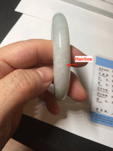 Load image into Gallery viewer, 56.8mm Certified Type A 100% Natural sunny green/white Jadeite Jade bangle BP50-3874