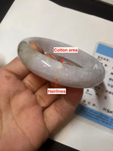 Load image into Gallery viewer, 56.5mm certified 100% natural type A purple/white/brown jadeite jade bangle E82-0824