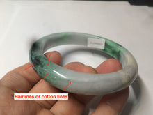 Load image into Gallery viewer, 57.5mm Certified Type A 100% Natural sunny green light purple jadeite jade bangle AX40-7717