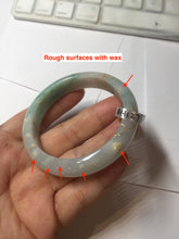 Load image into Gallery viewer, 52mm 100% natural Type A sunny green pink carved and golden-painted jadeite jade bangle PH201