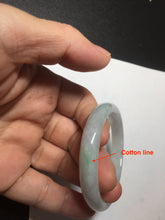 Load image into Gallery viewer, 49mm Type A 100% Natural light green oval Jadeite Jade bangle BM71