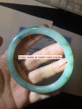 Load image into Gallery viewer, 59.8mm Certified Type A 100% Natural oily dark green(老油青) gray black round cut Jadeite Jade bangle BH110-0696