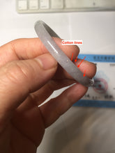 Load image into Gallery viewer, 50mm Certified Type A 100% Natural icy watery light purple white slim Jadeite Jade bangle PJ53-2054