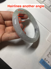 Load image into Gallery viewer, 59mm Certified Type A 100% Natural icy watery green purple Jadeite Jade bangle BQ48-6803