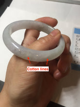 Load image into Gallery viewer, 54.2mm certified 100% natural Type A icy watery light watermelon rind oliy light green/purple/brown( 淡瓜油青) jadeite jade bangle BQ3-8153