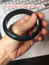 Load image into Gallery viewer, 62mm Certified Type A 100% Natural dark green/blue/gray/black Guatemala Jadeite bangle PJ146-1472