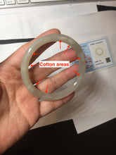 Load image into Gallery viewer, 56.3mm Certified 100% Natural Pale Lotus Pink (淡藕粉) & Gray Round-Cut Nephrite Jade Bangle HN145-3372