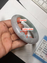 Load image into Gallery viewer, 60.4mm certified Type A 100% Natural icy watery light green/purple Jadeite Jade bangle BF145-9528