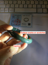 Load image into Gallery viewer, 61mm Certified 100% Natural dark Green/Gray/Black Nephrite Bangle HF137-8883