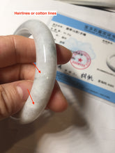 Load image into Gallery viewer, 59.8mm Certificated Type A 100% Natural White green Jadeite Jade bangle AA117-8441