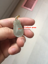 Load image into Gallery viewer, 100% Natural type A icy watery light green/gray Jadeite Jade seashell (福贝) pendant F150