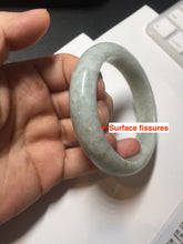 Load image into Gallery viewer, 56.8mm certified Type A 100% Natural light green brown Jadeite Jade bangle D141-4034