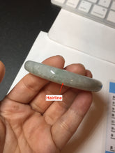 Load image into Gallery viewer, 52mm 100% natural certified light green/gray jadeite jade bangle AX130-0235
