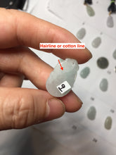 Load image into Gallery viewer, 100% Natural type A light green/light green/white/purple/gray jadeite Jade RuYi(如意) pendant PJ130