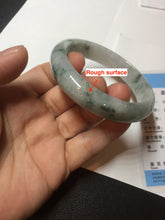 Load image into Gallery viewer, 54.9mm Certificated light green/purple with green floating flowers jadeite jade bangle S84-7072