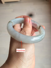 Load image into Gallery viewer, 55.9mm Certified Type A 100% Natural Icy watery white/gray/clear Jadeite Jade bangle BG20-5830