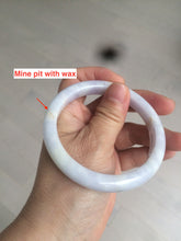 Load image into Gallery viewer, 59mm Certified type A 100% Natural white/light purple Jadeite bangle AC75-0312