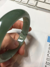 Load image into Gallery viewer, 52.4mm Certified Type A 100% Natural Oily Dark Green Gray Black(油青) Oval Jadeite Jade Bangle PH260-7132