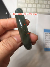 Load image into Gallery viewer, 59.7mm Certified Type A 100% Natural dark green/blue/gray/black Guatemala Jadeite bangle BS154-0129