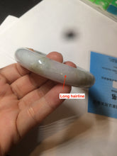 Load image into Gallery viewer, 57mm Certified Type A 100% Natural light yellow/purple/green(FU LU SHOU) Jadeite Jade bangle BK20-0756