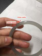 Load image into Gallery viewer, 58mm Certified 100% Natural gray black(灰冰) slim round cut nephrite jade bangle HN40-9109