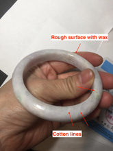 Load image into Gallery viewer, 57.5mm Certified Type A 100% Natural sunny green white purple jadeite Jade bangle BK79-0368