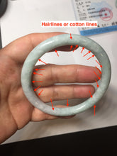 Load image into Gallery viewer, 61mm certified Type A 100% Natural light green light purple round cut Jadeite Jade bangle PH218-3235