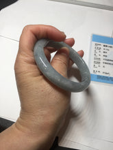 Load image into Gallery viewer, 56.6mm 100% natural Type A icy dark green/gray/black(WuJi) jadeite jade bangle AY92-1257