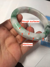 Load image into Gallery viewer, 53.7mm Certified 100% natural Type A sunny green purple jadeite jade bangle BQ34-4135