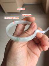 Load image into Gallery viewer, 48.5mm certified 100% natural type A light green orange white thin square style jadeite bangle PH254-1003